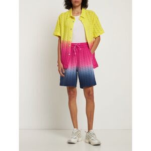 AGR Luxury Playful Power Knit Cotton Shorts Pink Midnight Gradient Unisex M